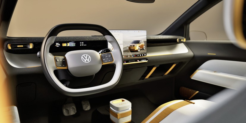 Volkswagen дразнит внутреннюю часть доступного электрического идентификатора.