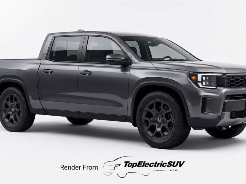 Honda Ridgeline нового поколения: гибридная версия и премьера в 2028 году Рендер Honda Ridgeline нового поколения в сером цвете