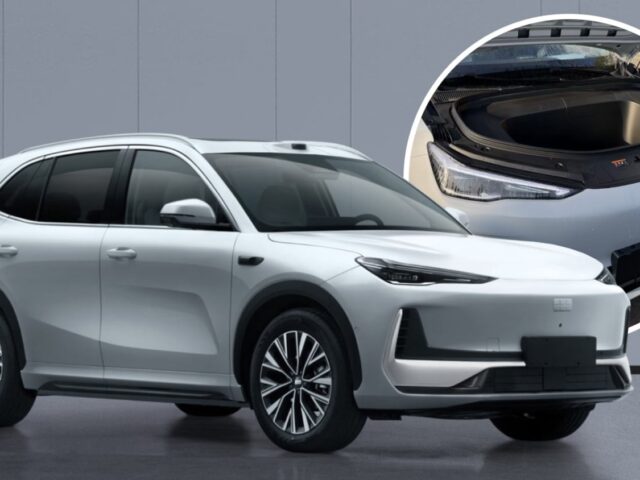 Новый Geely EX5 показал огромный передний багажник перед премьерой в сентябре