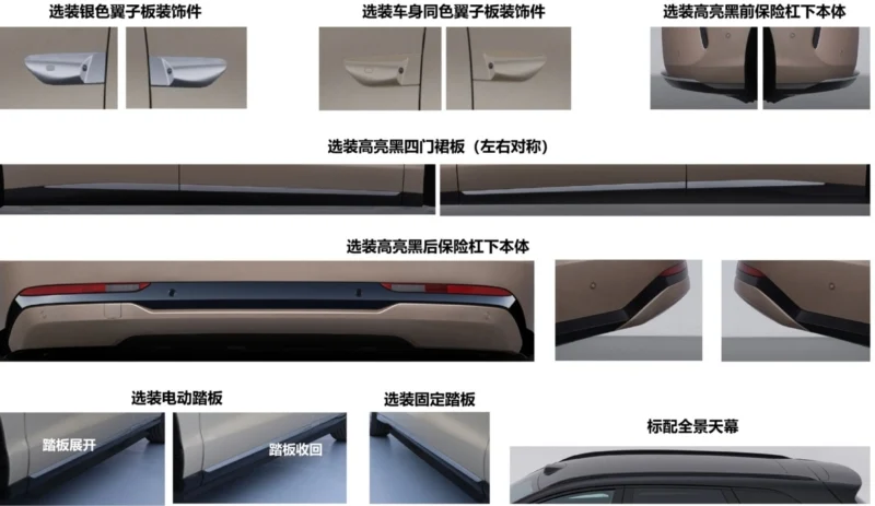 Новый BYD Tang EV: 691 л.с., два мотора и 250 км/ч по документам Опциональные элементы внешней отделки BYD Tang EV